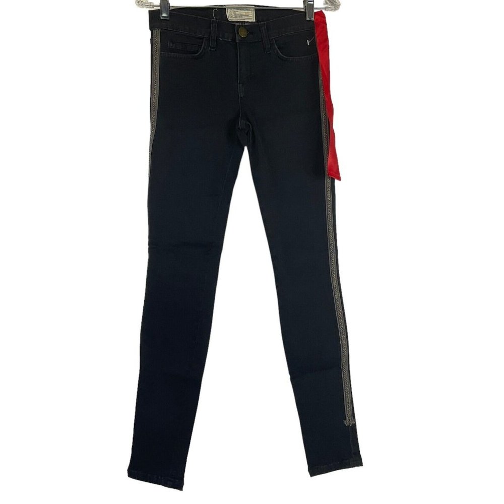 Current/Elliott Jeans Women's Sz 28" Black Matte Ankle Skinny Tux Stretch Nwot